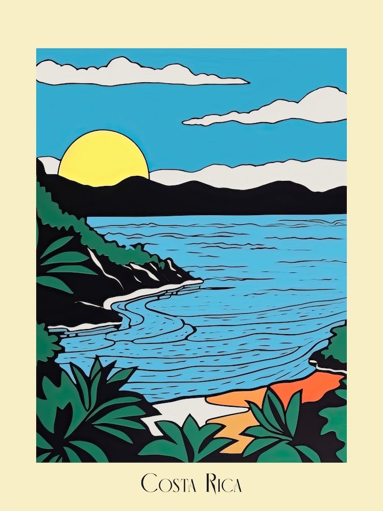 Poster Of Minimal Design Style Of Costa Rica 4