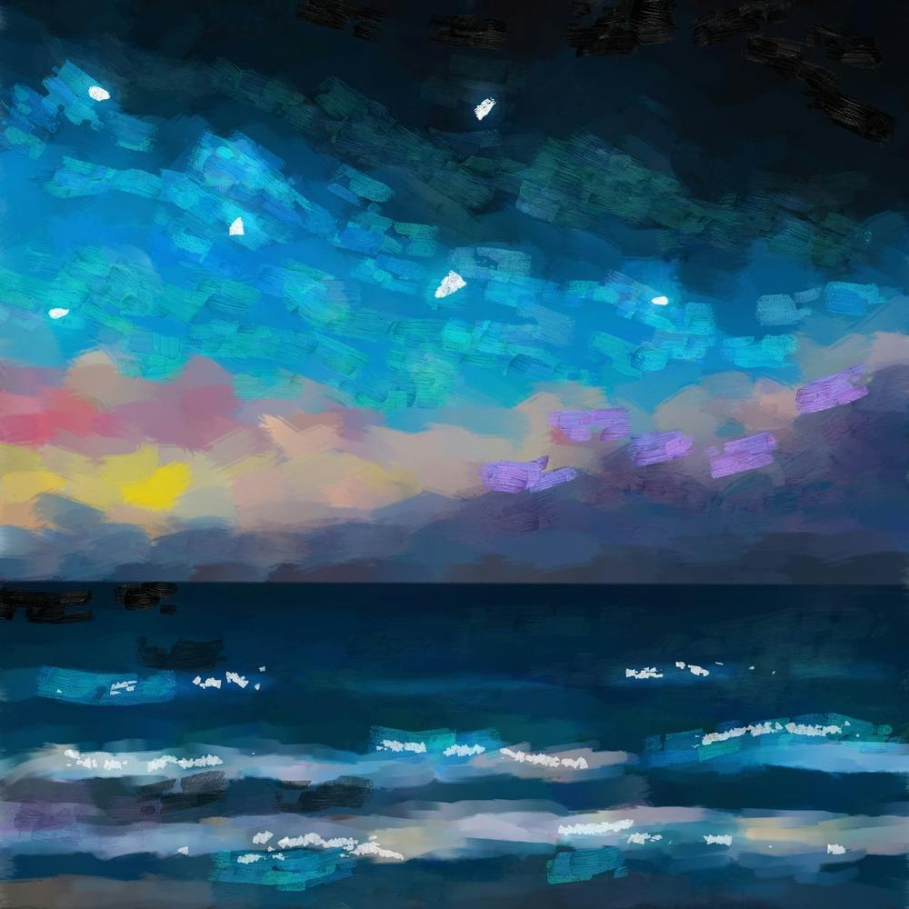 Dawn over the ocean