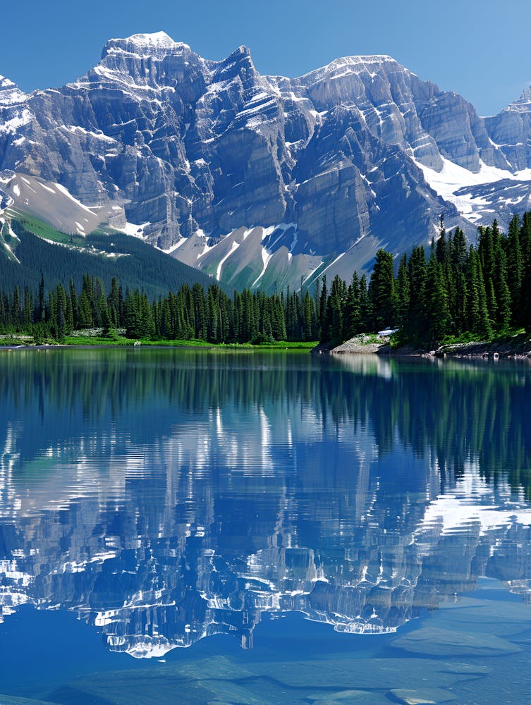 Reflection Of Mountains In A Lake 1
