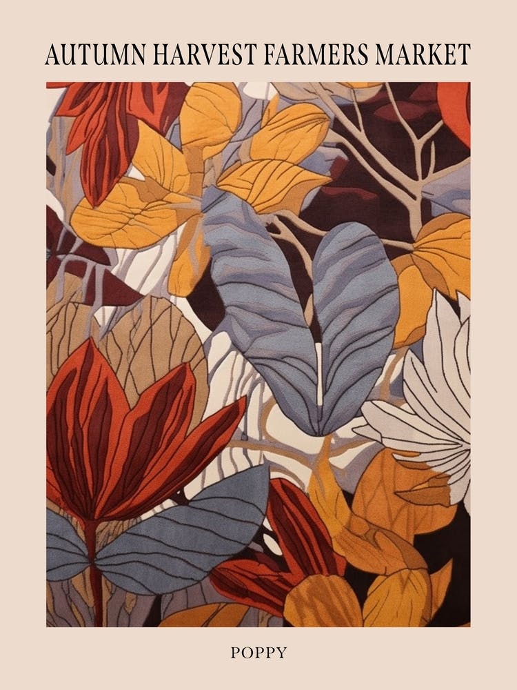 Fall Botanicals Poppy 2 Poster