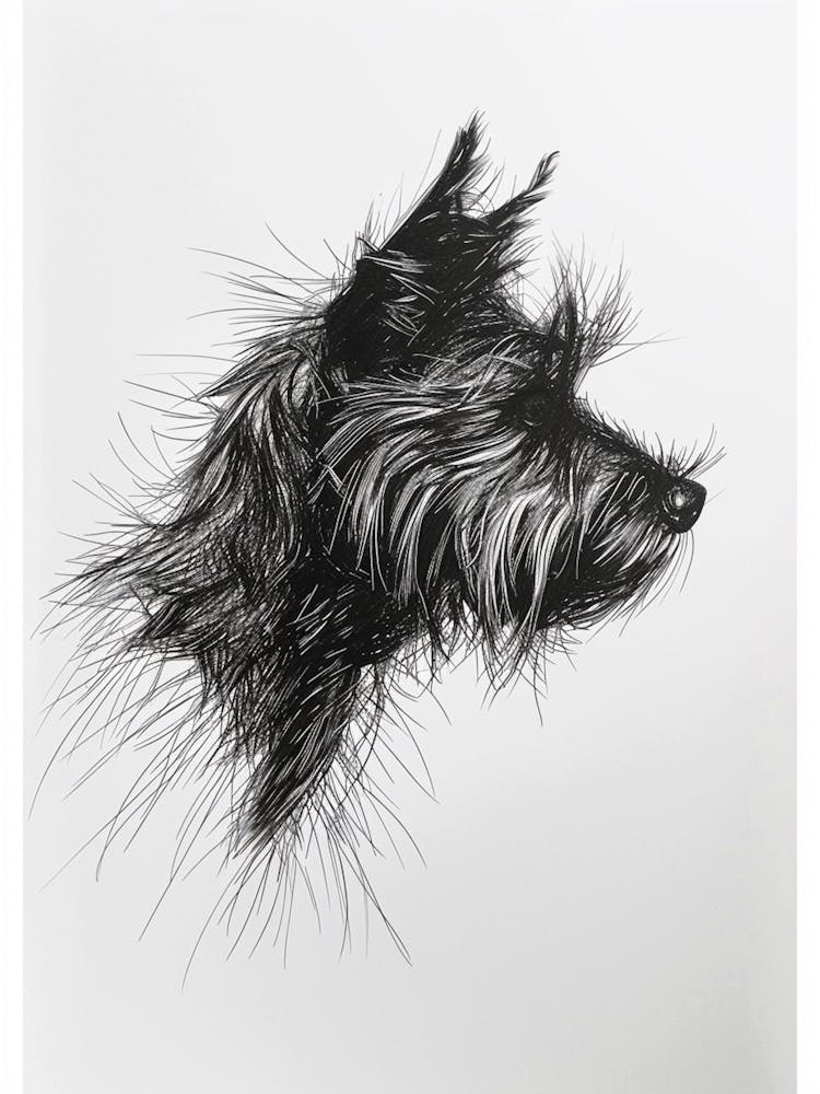 Australian Terrier Line Sketch 1