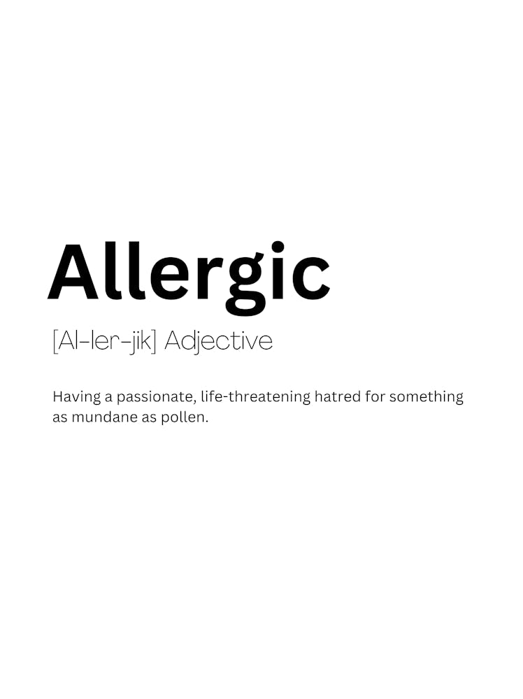 Allergic Definition Meaning