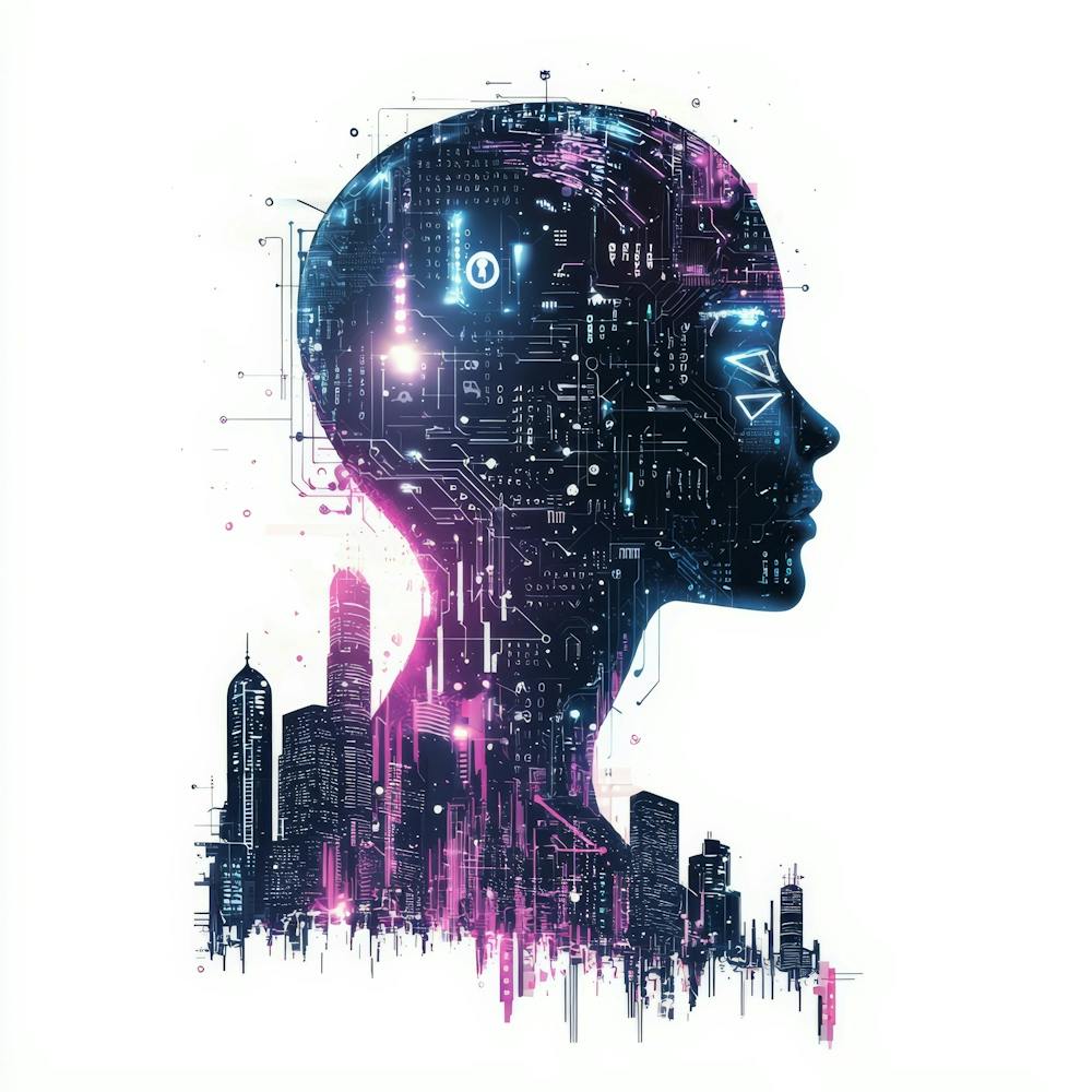 Portrait Of A Woman.Generated AI. Wall