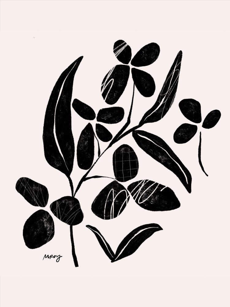 Abstract Floral White   