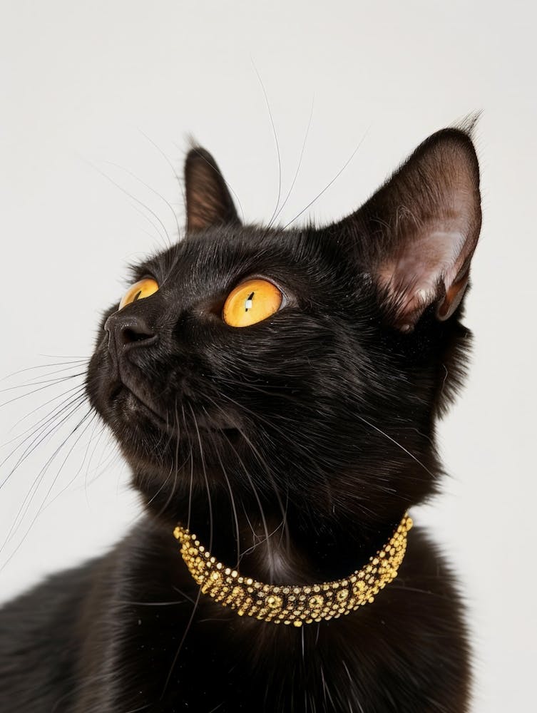 Cat With Gold Collar