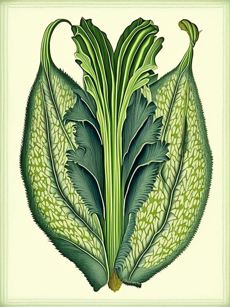 Plantain Herb Vintage Botanical