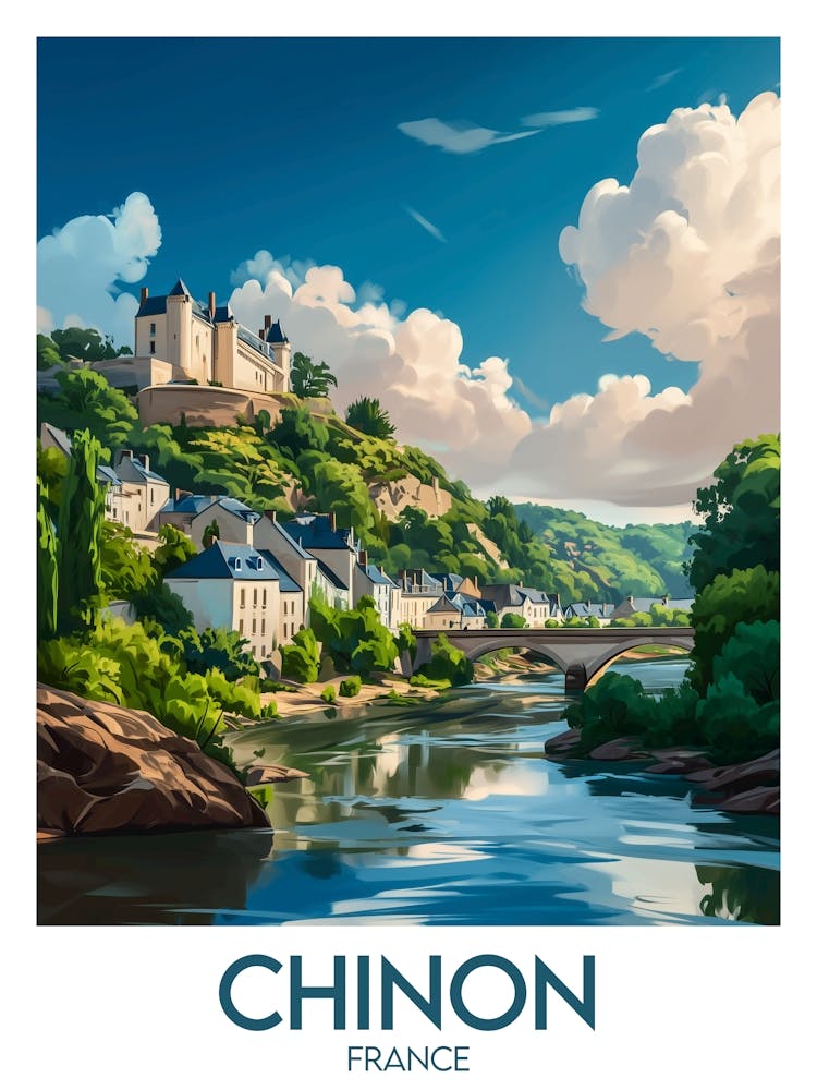 Affiche de voyage Chinon
