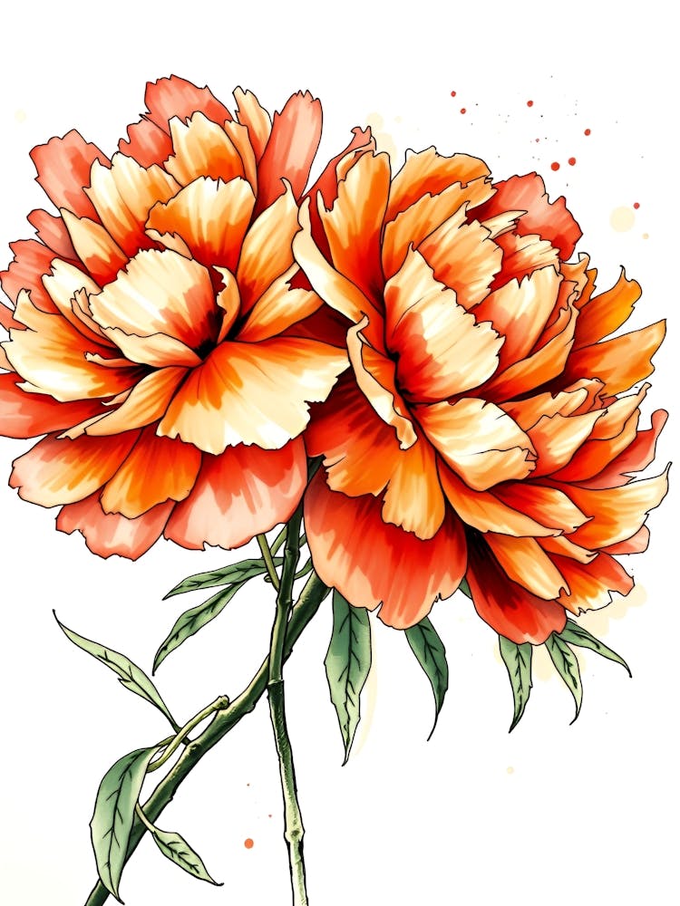 Watercolor Peonies 2
