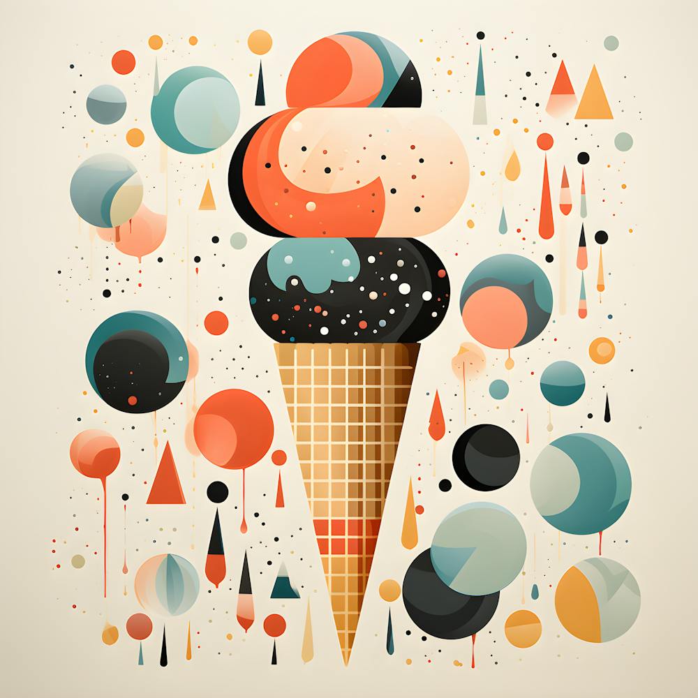 Sugar & ShapesVintage Inspired Ice Cream Poster Art