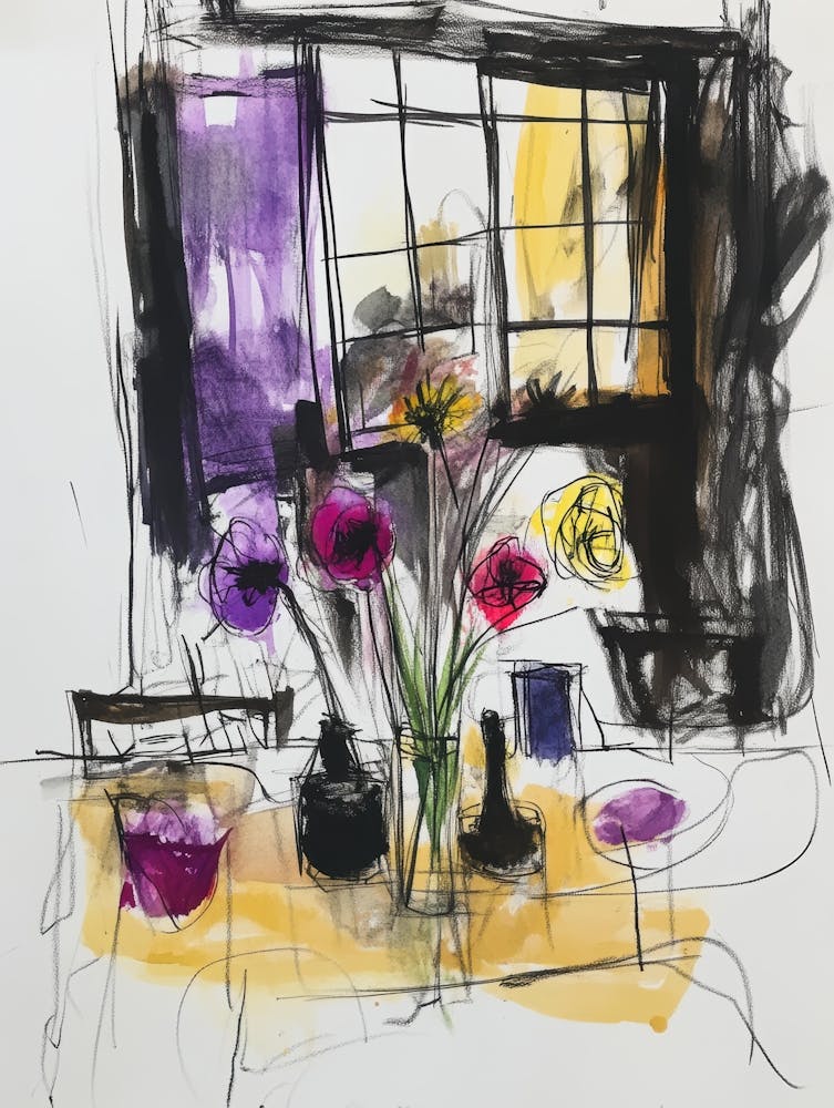 Flowers By The Window