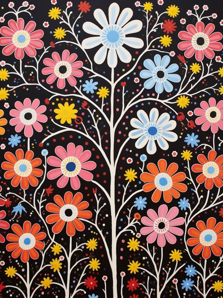 Flower Motif Painting Gypsophila Babys Breath 2