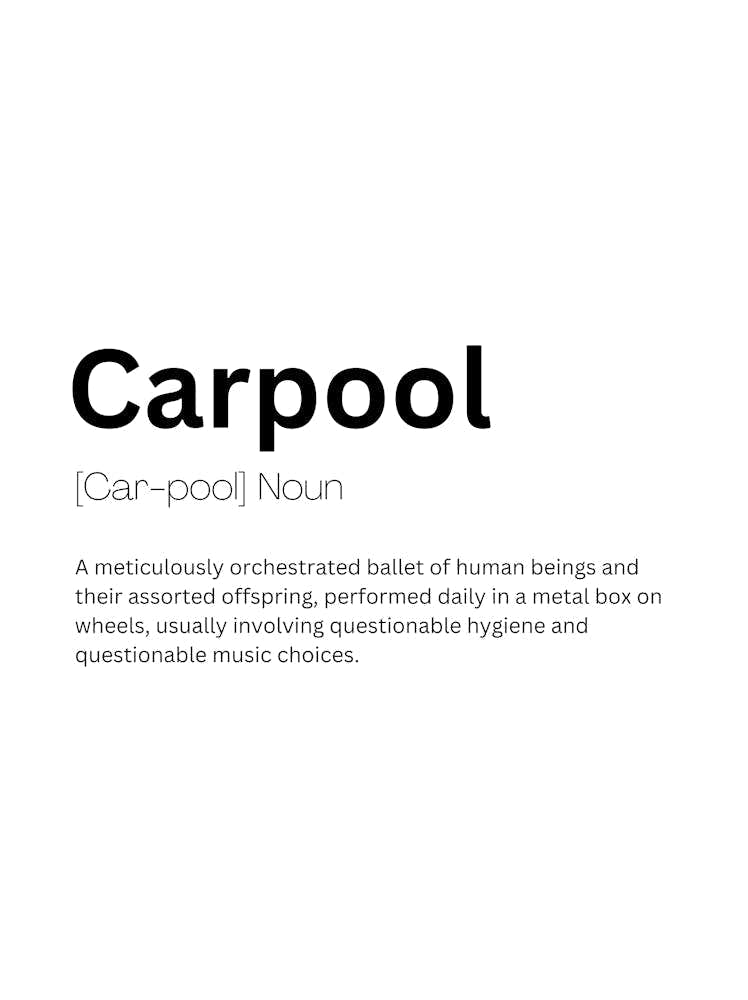 Carpool Definition Meaning