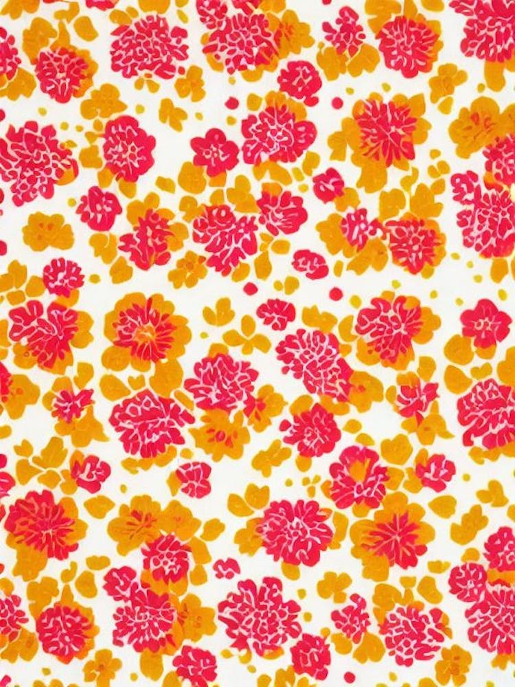 Lysimachia Floral Print Retro Pattern Flower