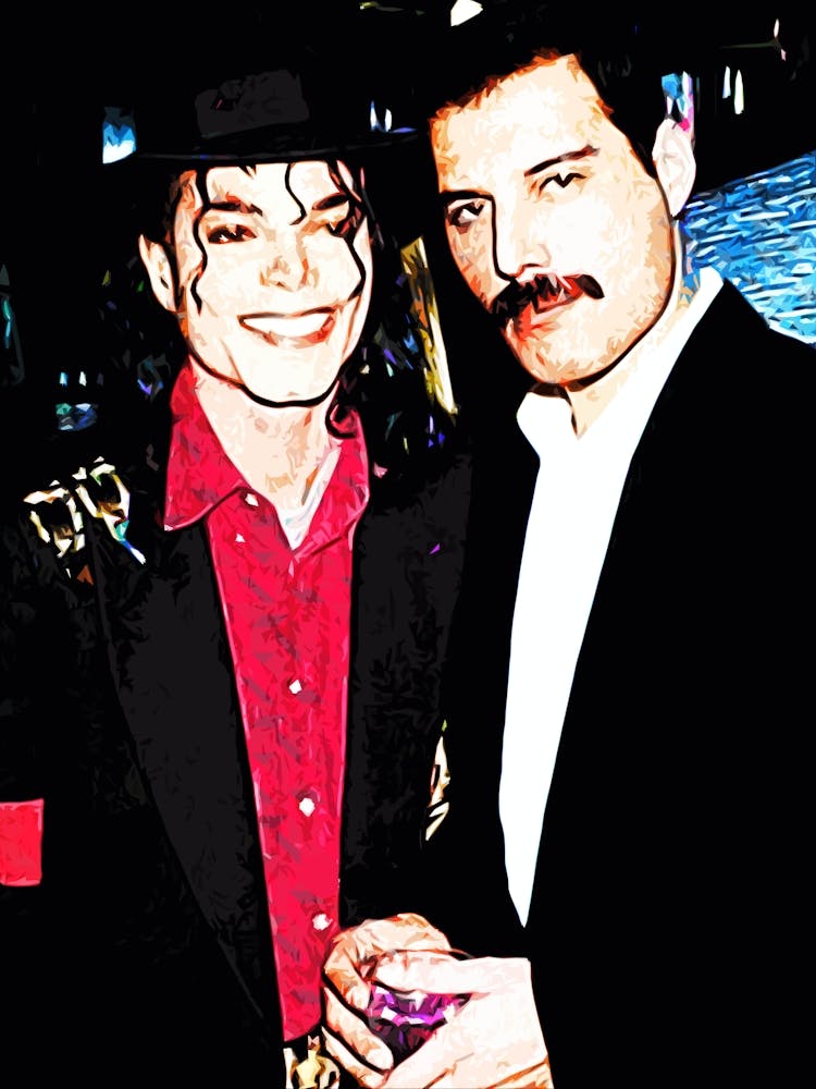 Freddie Mercury queen and Michael Jackson