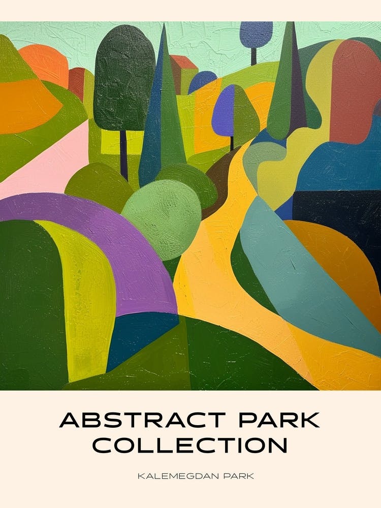 Abstract Park Collection Poster Kalemegdan Park Belgrade Serbia 1