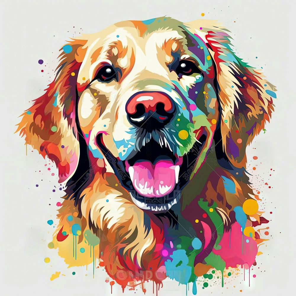 Golden Retriever Painting 5