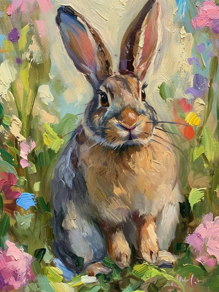 American Sable Rabbit Painting 1