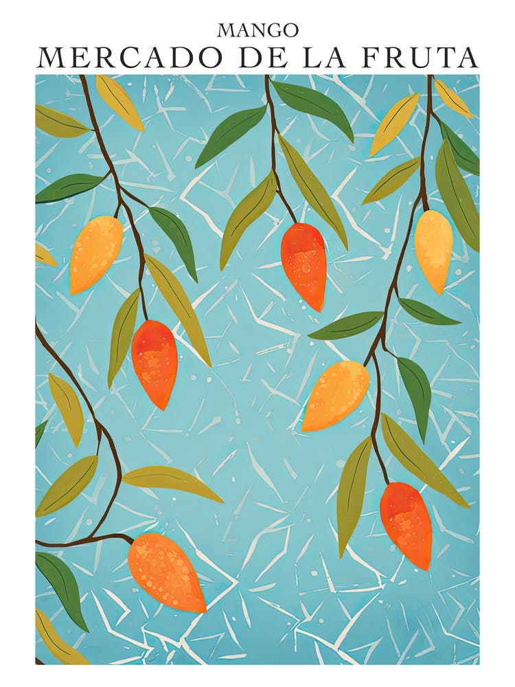 Mercado De La Fruta Mango Illustration 1 Poster