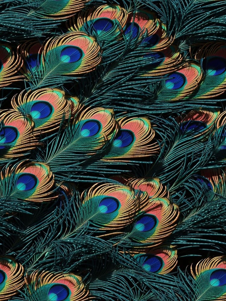 Peacock Feathers Pattern Seamless Pattern
