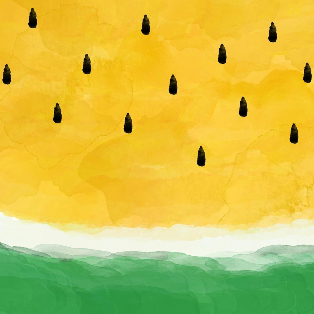 Yellow Watermelon Square