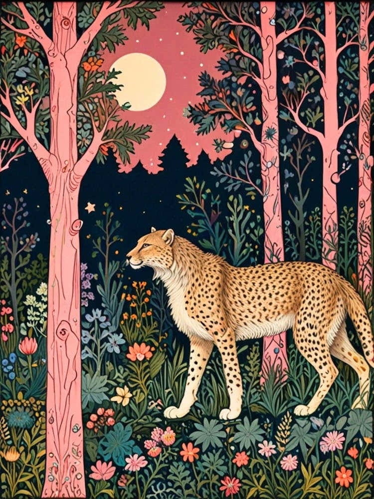 William Morris Cheetah In The Forest 3