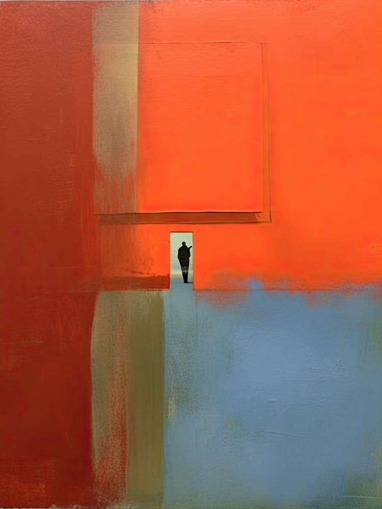 Orange And Red Abstract Painting 7