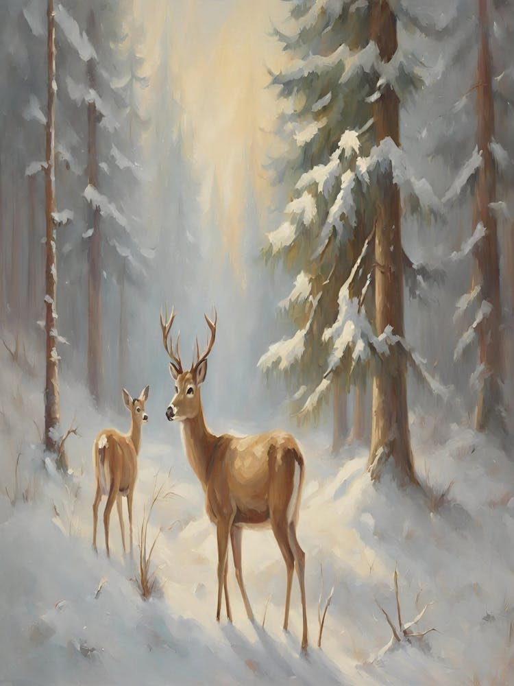 Deer In The Snow