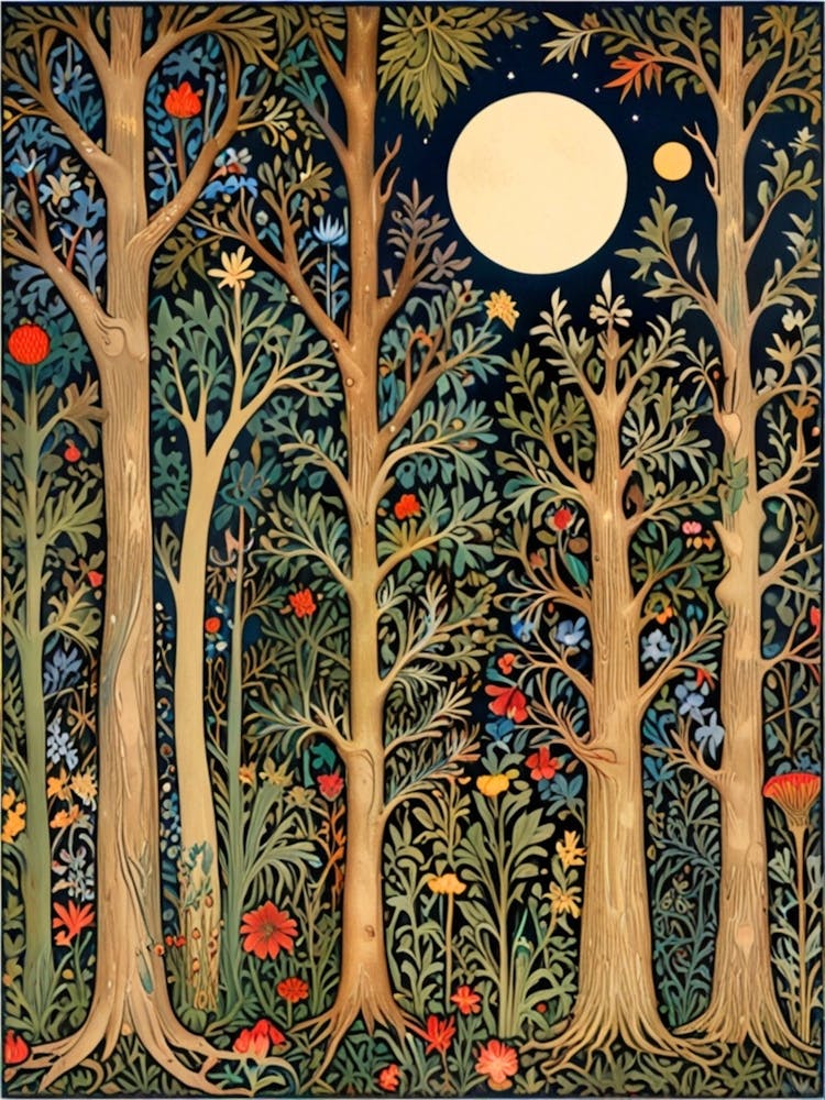 William Morris Moon In The Forest 34