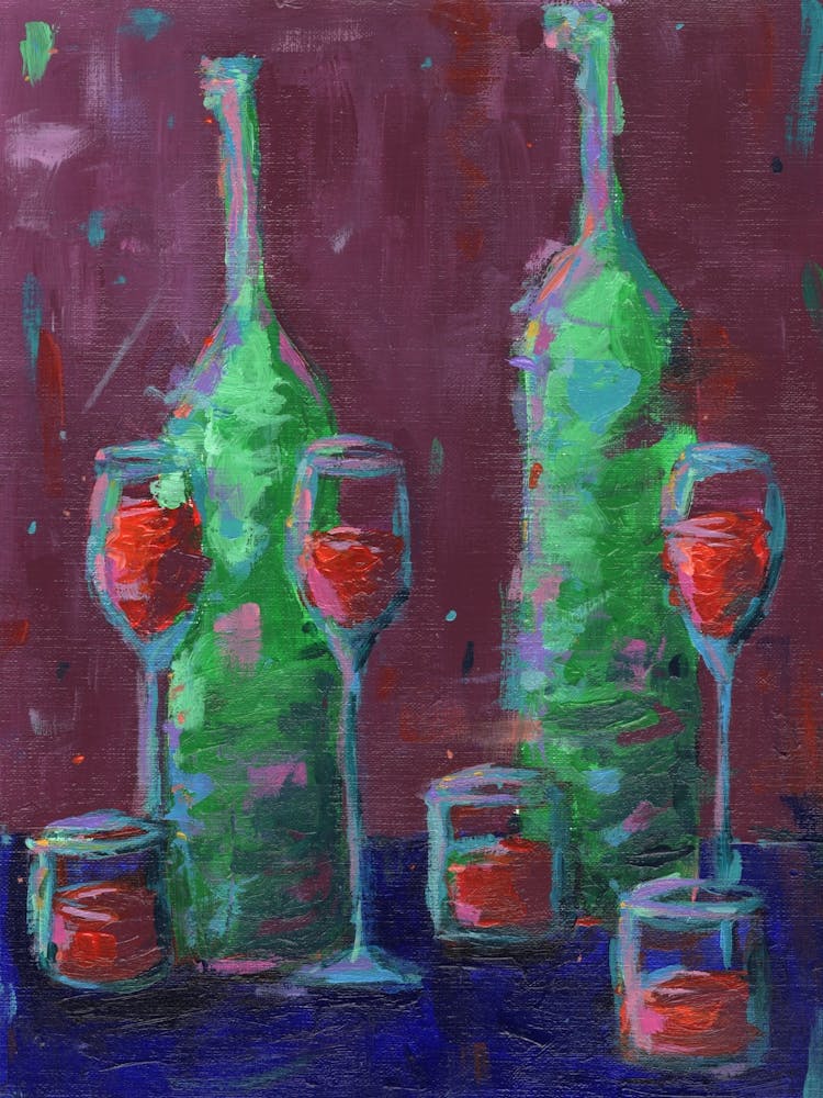 Red Wine And Glasses