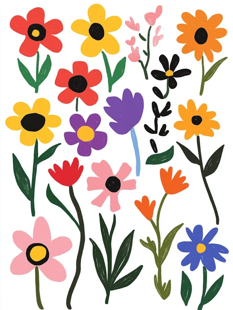 Flowers On A White Background 3