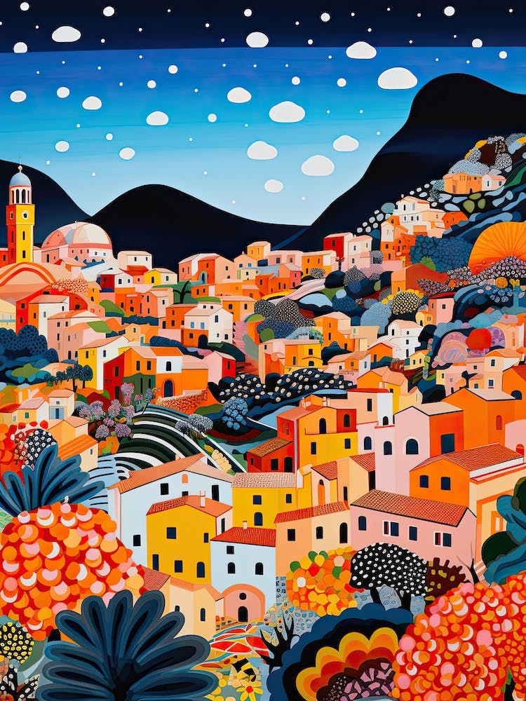Taormina, Italy, Illustration In The Style Of Pop Art 3