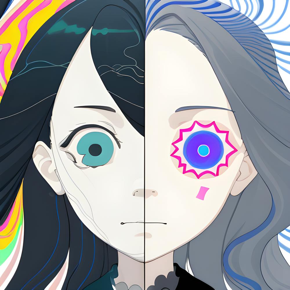 Visages De Démons Regardant POV Art Génératif