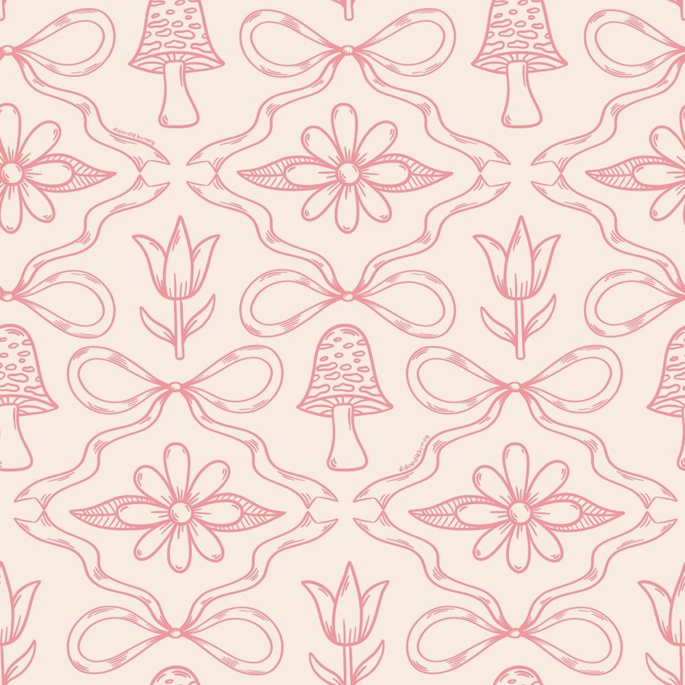 Spring Toile Print In Pink