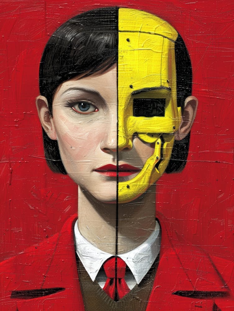 Woman With A Yellow Mask