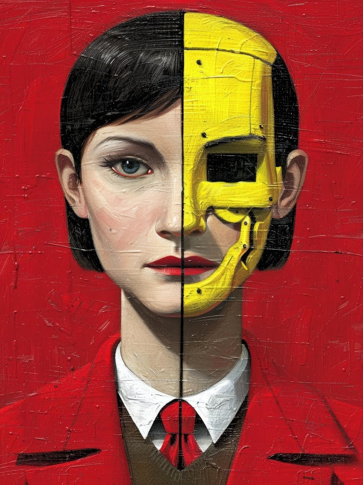 Woman With A Yellow Mask