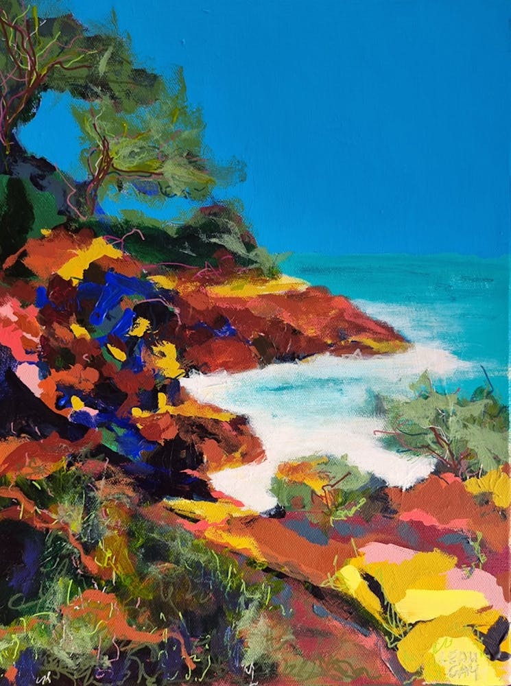 Stradbroke Island Ocean View Blue By Leah Gay