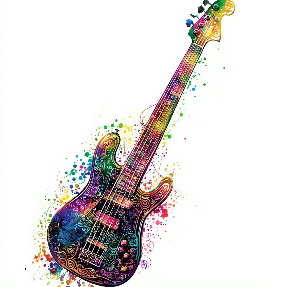 Bass Guitar Canvas Print