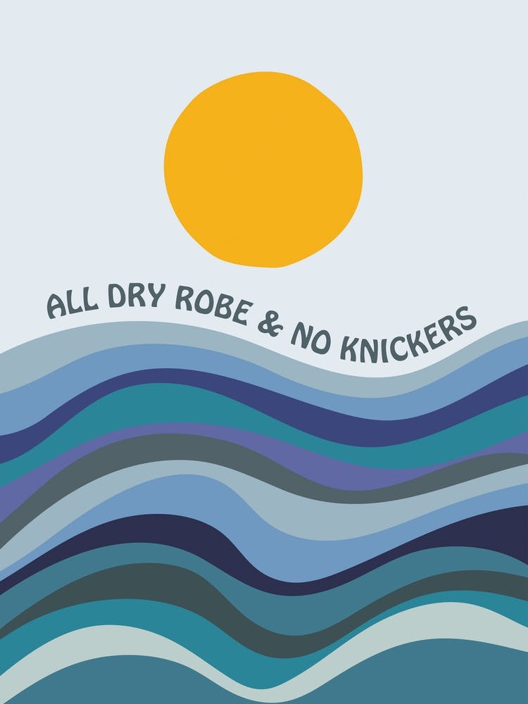 Colourful Abstract Wild Swimming All Dry Robe No Knickers