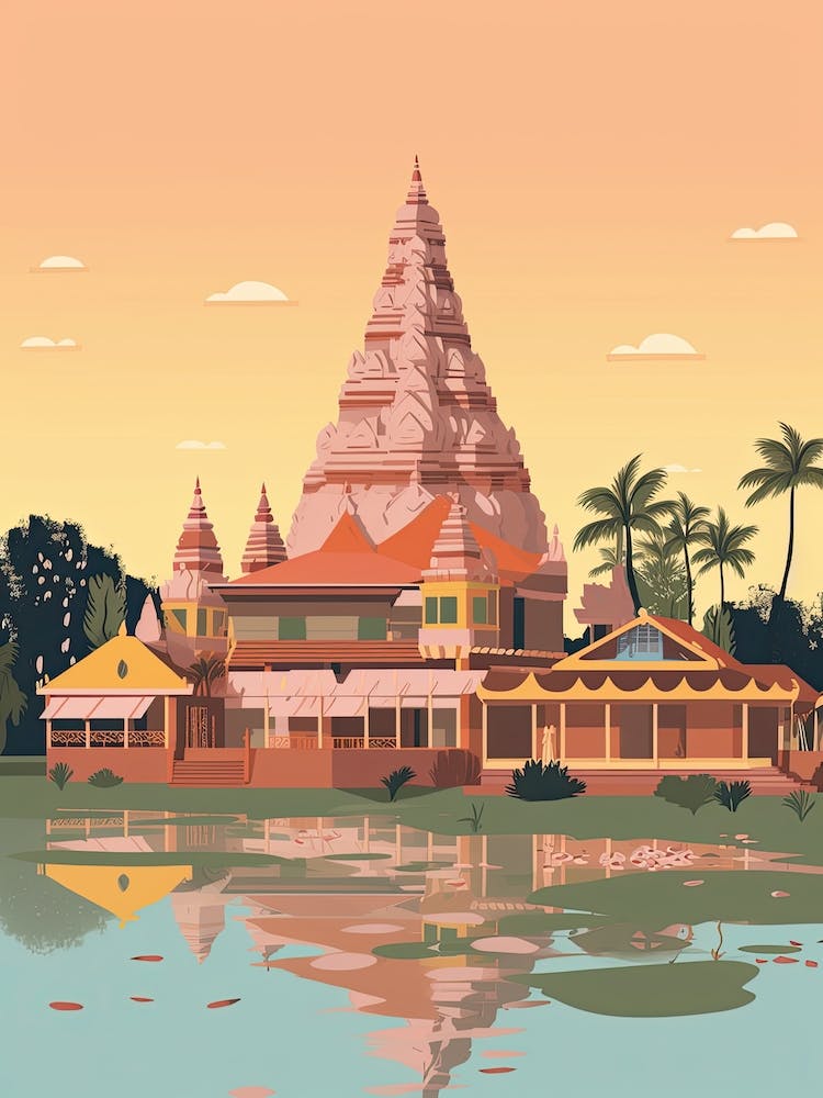 Prayagraj India  Travel Illustration 3