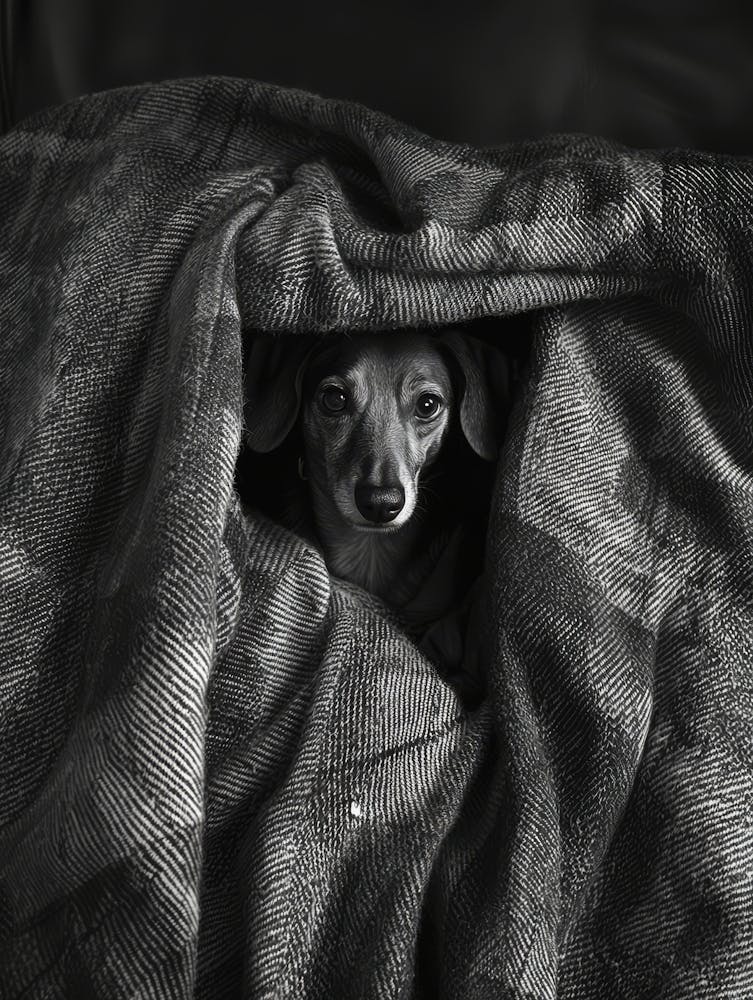 Dachshund.Generated AI. Wall 9