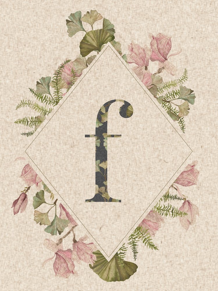 Floral Monogram F