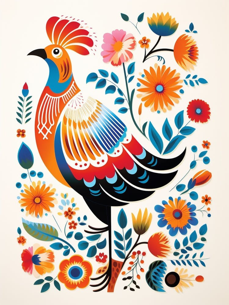 Scandinavian Bird Illustration Grouse 2