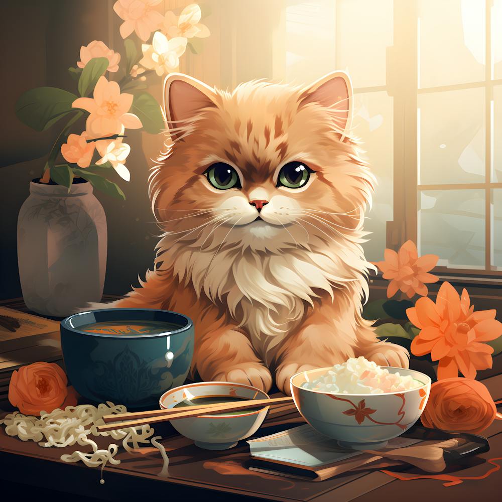 Quiet Elegance Minimalist Cat Design