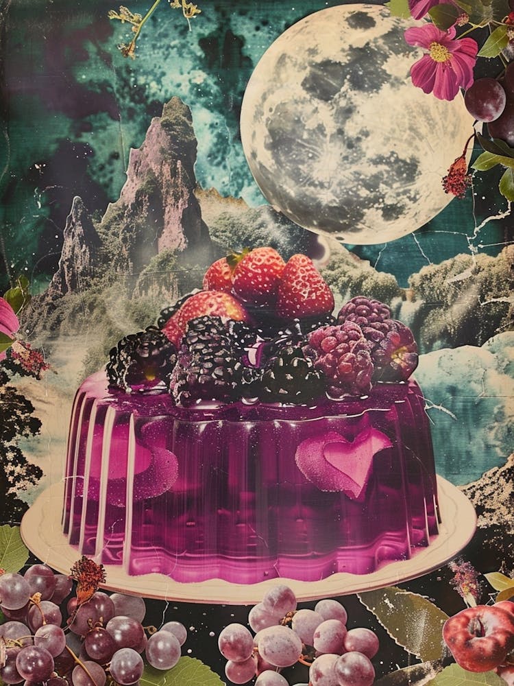 Purple Jelly Retro Space Collage 2