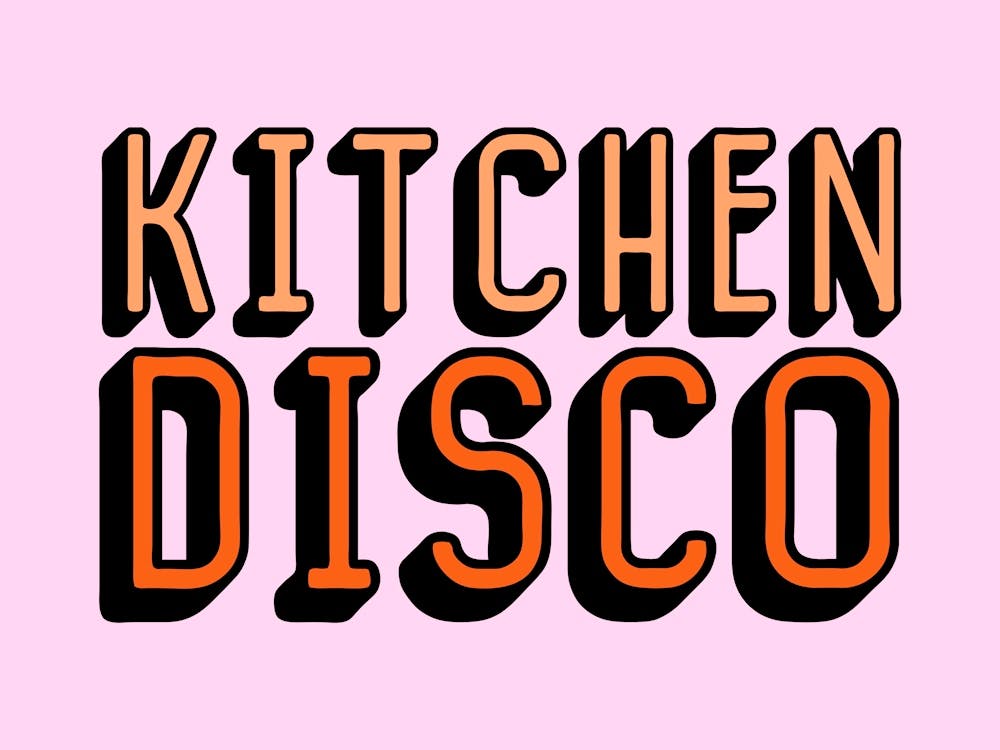 Kitchen Disco Orange and Pink