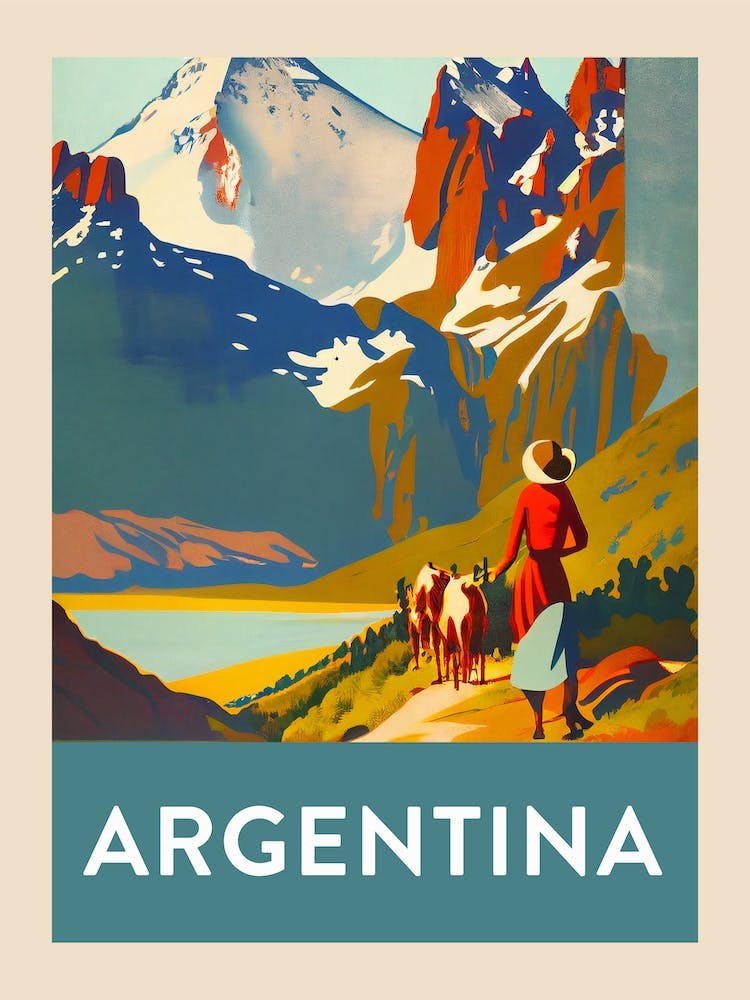 Argentina Vintage Travel Poster
