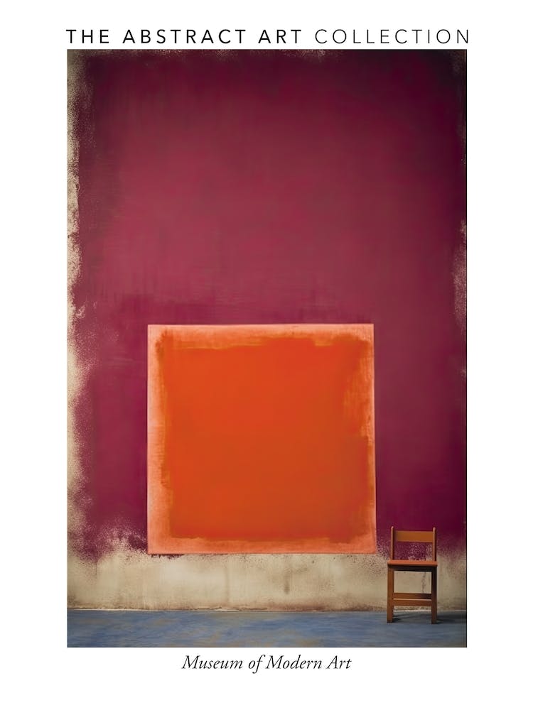 Peinture Abstraite Orange Et Rouge 7 Affiche d'Exposition
