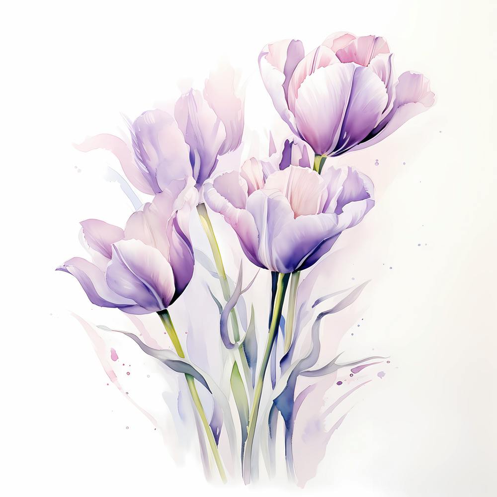 Tulip Serenade: Delicate Strokes