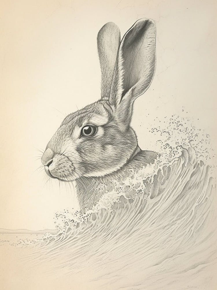 Rhinelander Rabbit Drawing 4