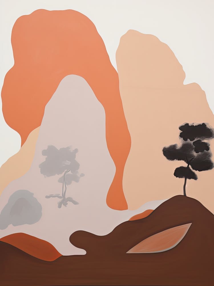 Sahara-Wüste Afrika, Zeitgenössische Abstrakte Illustration 7